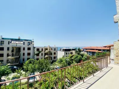 View of the sea from the balcony